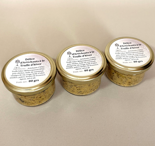 Lot de 3 délices d'Artichauts à la truffe d'hiver 80grs